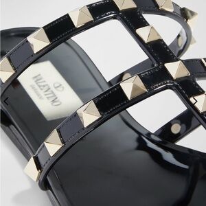 Valentino Black Studded Sandals